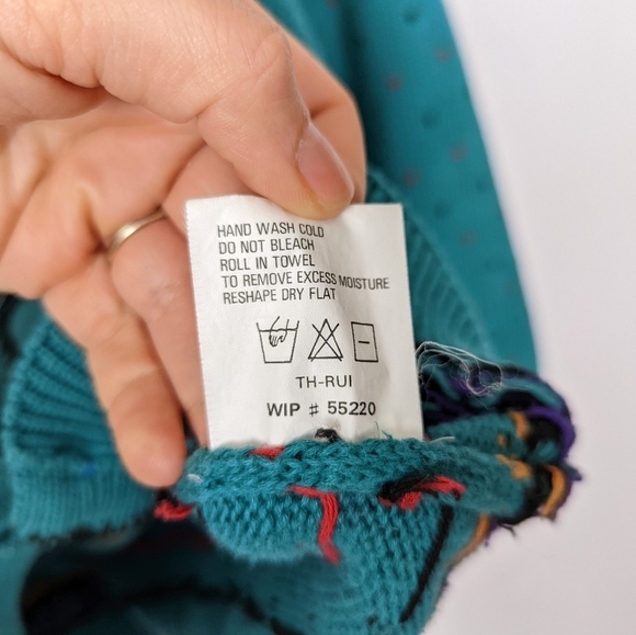 Woolrich sz.M Vintage 90s Grandma Cardigan Sweater Button Up Fair Isle Nordic - Picture 10 of 13